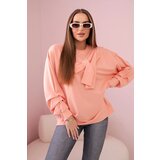 Kesi Cotton blouse with apricot bow | shoptok.hr