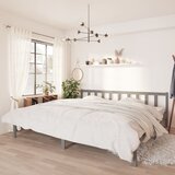 Furnova Posteljni okvir siv iz trdne borovine 200x200 cm, (21935681) Cene