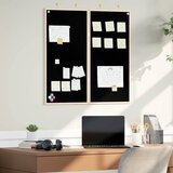 vidaXL Tabla za pisanje s kredo Črna 80 x 1.4 x 80 cm Trdna borovina Cene