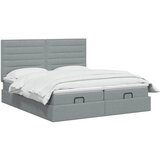  Krevet od pjene s madracem i LED-om Svjetlosiva 200 x 200 cm - Svjetlosiva 200 x 200 cm Dizajn linija | shoptok.hr