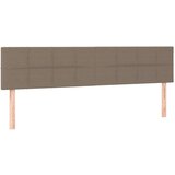  Krevet box spring s madracem LED smeđesivi 160x200 cm tkanina | shoptok.hr