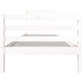  Okvir za krevet od masivnog drva bijeli 90x190 cm jednokrevetni | shoptok.hr