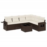 Maison Chic Seti vrtnega pohištva - Vrtna garnitura - Vrtni pohištvo set 7-delna z blazinami rjav poli ratan, (21803217) | Shoptok.si