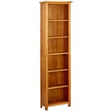 vidaXL Knjižna omara 6-nadstropna 52x22x180 cm trdna hrastovina Cene