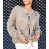  Beige tie-front sweater Sumaia | Shoptok.si
