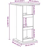 vidaXL Barski stol s prostorom boja drva 60x60x102cm konstruirano drvo | shoptok.hr