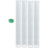 INF 4-delni set 16in (≈40 cm) plastičnih mahovih drogov v obliki črke D z ježkom – bela opora za Monstera in plezalke, (5000248518) Cene