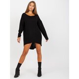 Fashion Hunters OCH BELLA black oversize sweater with a longer back | shoptok.hr