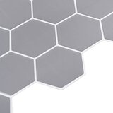  Heksagonska pločica 10 pcs Siva 30 x 30 cm Poliuretan i PET | shoptok.hr