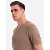 Ombre Men's fine-textured knit shirt - light brown | shoptok.hr