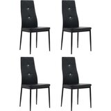  Jedilni stoli 4 kosi črno umetno usnje | Shoptok.si