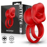 INTOYOU Bittey Biting & Vibrating Mouth Cockring Red Cene