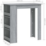 vidaXL Barski stol sa stalkom boja hrasta 102 x 50 x 103,5 cm iverica | shoptok.hr