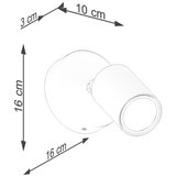 Sollux SL.1285 - zidna spot svetiljka verdo 1xGU10/10W/230V bela | Eponuda.com