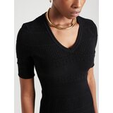 BOSS Orange Pletena haljina 'C_Fanube' crna | shoptok.hr