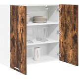 vidaXL Viseča omarica s polico Riga Dimljeni oreh 80 x 31 x 80 cm | Shoptok.si