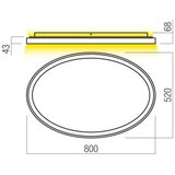  Redo 01-3811 - LED prigušiva plafonska svetiljka NOBU LED/80W/230V crna | Eponuda.com