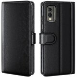 INORCO Magnetna preklopna torbica za telefon Nokia C32, odporna na praske, denarnica s stojalom iz pravega razcepljenega usnja, (22036877) Cene