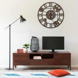 Zidni sat smeđi 80 cm metalni | shoptok.hr