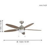 Eglo 35042 - Stropni ventilator SUSALE 1xE14/60W/230V | Eponuda.com