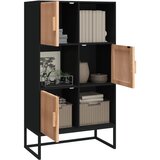  Visoka komoda crna 70 x 35 x 125 cm od konstruiranog drva | shoptok.hr