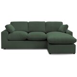 Bobochic Paris Zelena kotna sedežna garnitura iz rebrastega žameta Belair – | Shoptok.si