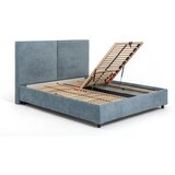 Bonami Selection Modra oblazinjena zakonska postelja s prostorom za shranjevanje z letvenim dnom 160x200 cm Myra Bold – | Shoptok.si