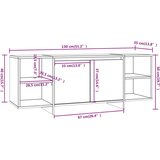 vidaXL TV ormarić siva boja betona 130 x 35 x 50 cm od iverice | shoptok.hr