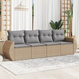 Maison Chic Seti vrtnega pohištva - Vrtna garnitura - Vrtni pohištvo set 4-delna z blazinami bež poli ratan, (21820848) | Shoptok.si