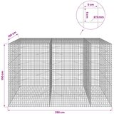 Gabion s žicom debljine 5 mm i mrežom 5x5 cm 250x100x150 cm | shoptok.hr