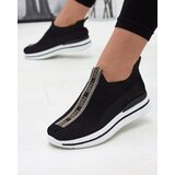 Resti Women's slip-on sports shoes with lettering in black Cerppa- Footwear | shoptok.hr