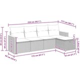vidaXL 5-dijelni vrtni set sofa s jastucima bež od poliratana | shoptok.hr