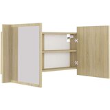 Kupaonski ormarić s ogalom boja hrasta 90x12x45 akrilni | shoptok.hr