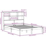 vidaXL Krevet s regalom za knjige bez madraca 120x200 cm od borovine | shoptok.hr