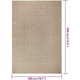  Rug "ZIZUR" Bež 200x290 cm Juta videz Notranje in zunanje | Shoptok.si