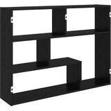  Zidna polica Zidna montaža Crni hrast 95 x 20 x 69 5 cm - Crni hrast Slike