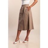 Fenzy Midi Bombažno Krilo, Rjave | Shoptok.si