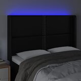  LED uzglavlje crno 147x16x118/128 cm od umjetna koža | shoptok.hr