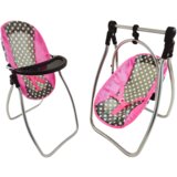 Doll Swing Feeding Chair Alice Stars Gray-Pink Cijene