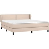  Box spring postelja z vzmetnico kapučino 180x200cm umetno usnje, (20893074) | Shoptok.si