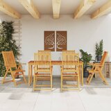  The Living Store Vrtna jedilna garnitura 7-delna trden akacijev les - Vrtna Jedilna Garnitura, (21479236) | Shoptok.si