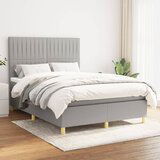  The Living Store Box spring postelja z vzmetnico svetlo siva 140x200 cm blago - Box Spring Postelja, (21450117) Cene