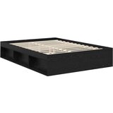  Konstrukcija postelje Črna 150 x 200 cm Masivno borovo les, (5000102652) | Shoptok.si