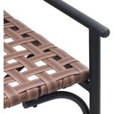  Vrtna Klupa Crna 113x79x75 cm Poli Ratan | shoptok.hr
