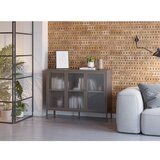 Marckeric Siva metalna vitrina 121x90x40 cm Layna – | shoptok.hr