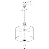Eglo 31576 - visilica na sajli pasteri 1xE27/60W/230V | Eponuda.com
