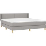  Box spring postelja z vzmetnico svetlo siva 180x200 cm blago, (20898631) | Shoptok.si