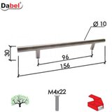 Dabel ručica za nameštaj C10 B-Ni 96/137/28/fi10mm Q 0205105 cene