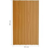 Krovni paneli 36 kom od pocinčanog čelika boja drva 80 x 45 cm | shoptok.hr