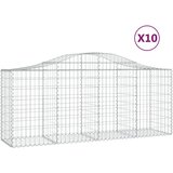  Lučne gabionske košare 10 kom 200x50x80/100cm pocinčano željezo | shoptok.hr